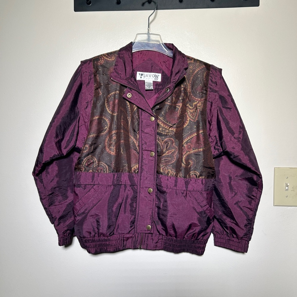 Vintage Purple Paisley 80s Jacket